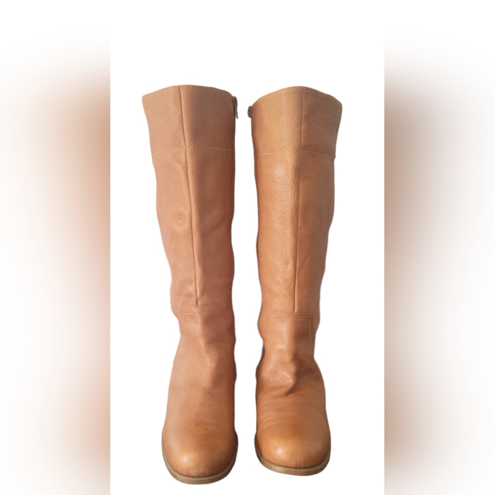NINE WEST Logano tan leather tall riding boots size 9